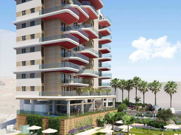 Apartamenty z widokiem na morze Apple Bay w Calpe
