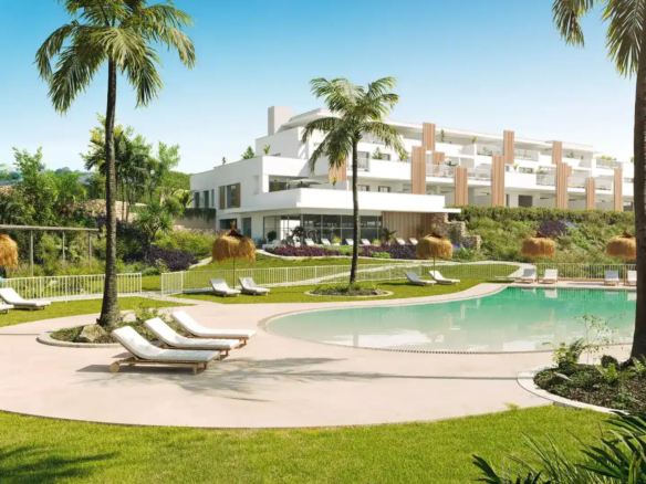 Widok nowych apartamentów na Costa del Sol Casares