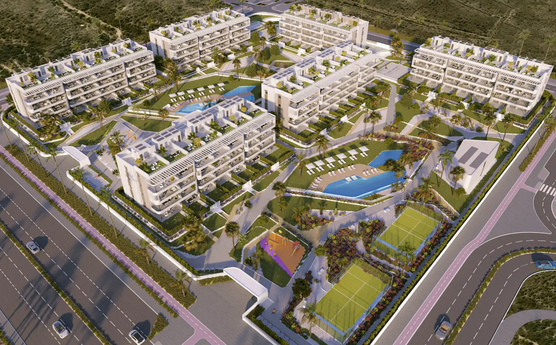 Rzut kompleksu mieszkaniowego Torrevieja